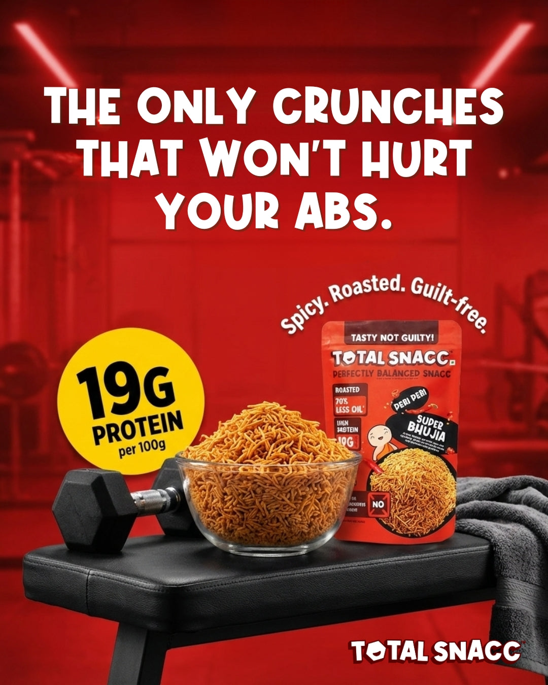 Roasted Protein Bhujia Combo (Indian Masala, Peri peri, Pudina Lime)